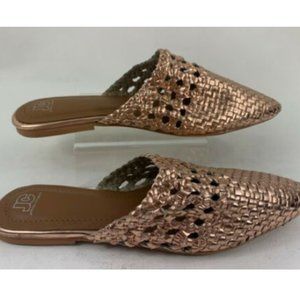 Jeffrey Campbell Women's Woven Leather Slide Mules